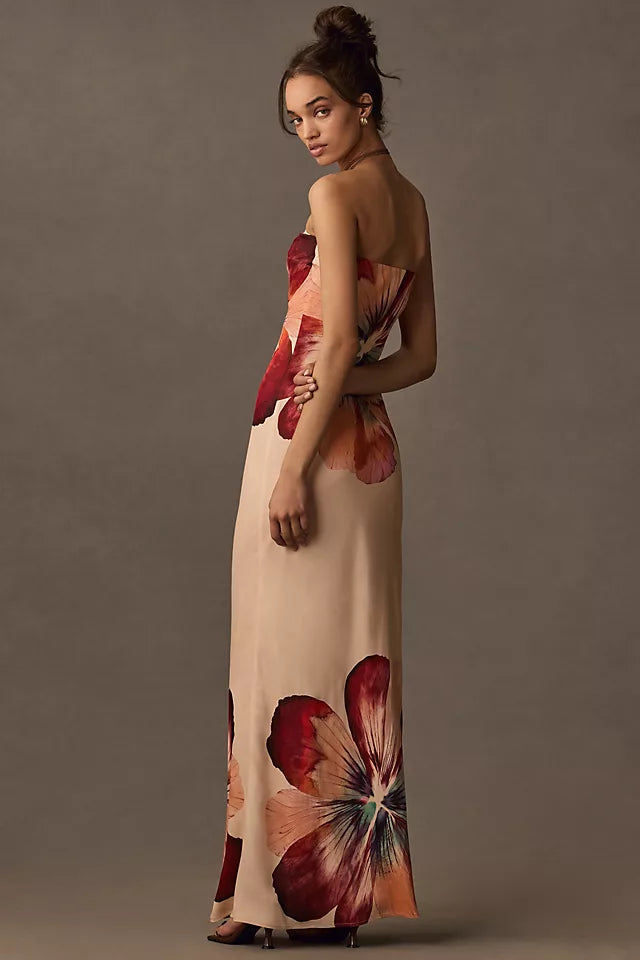 Satin Floral Dress